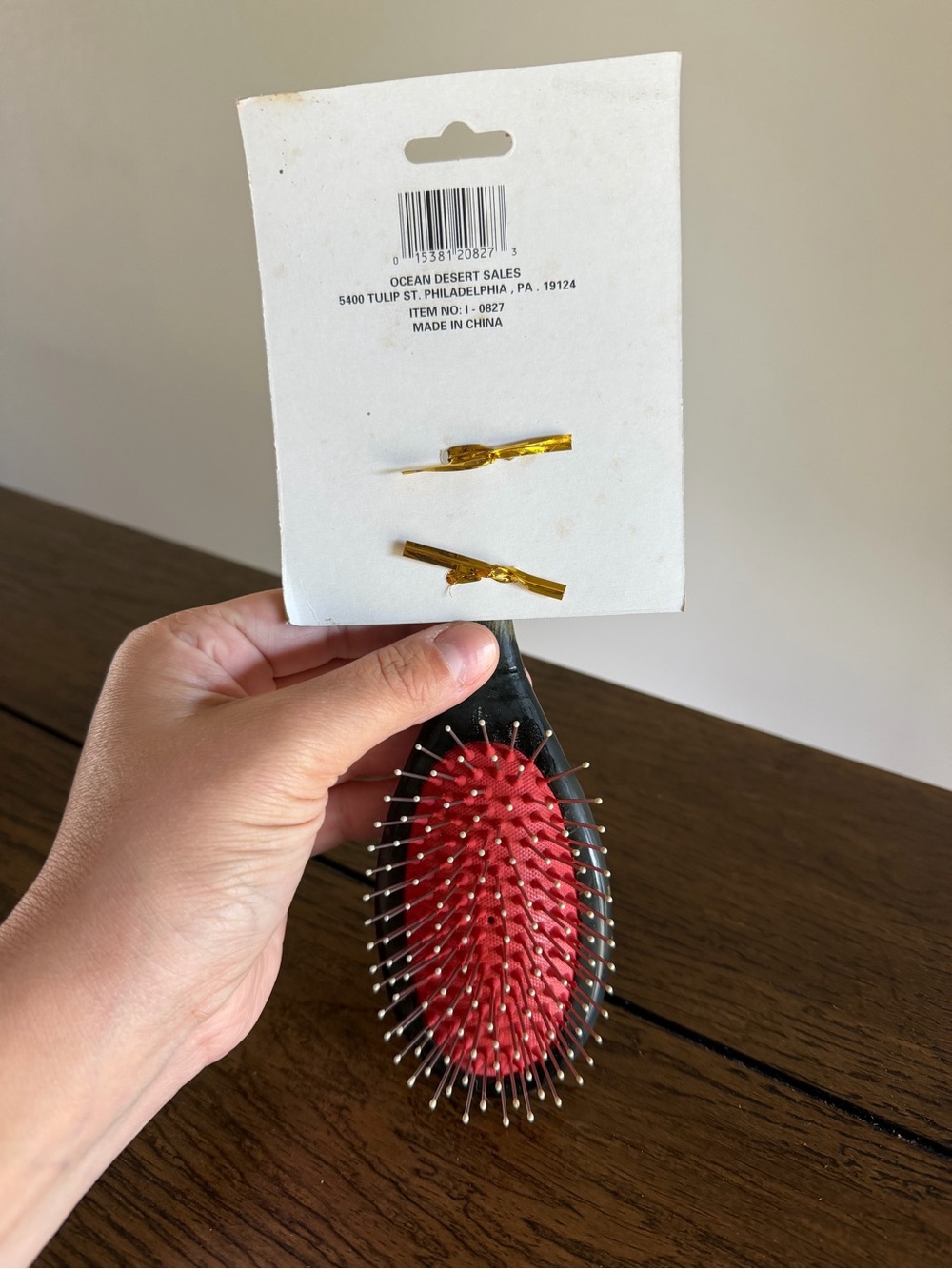 Wild! Lacquer Painted Parrot and Duck Designer Hairbrush NEW Vintage - Picture 5 of 6